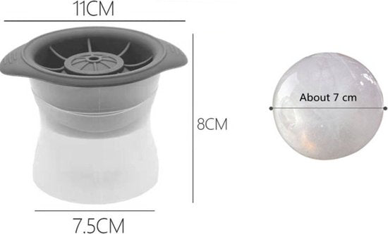 TDR-4 stuks Siliconen ijshockey ijsbakvorm grijs (groot) 11*8*7.5CM