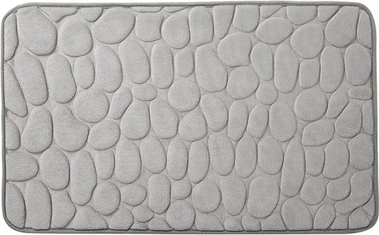 hoogwaardige badkamermat - Luxe Comfort en Veiligheid in één-Uitzonderlijke Waterabsorptie- 50*80cm- lichtgrijs