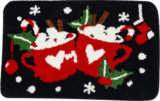 2 stuks Luxe Kerst Vloerkleden– Feestelijke Design – Antisli