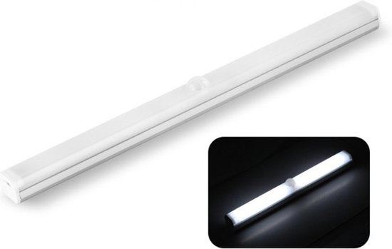 Xtraworks - LED Kastverlichting met bewegingssensor -Keukenverlichting onderbouw zilver (wit licht)-USB oplaadbaar- 50CM