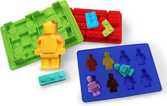 TDR- Brick robot siliconen ijsbakvormset - 5 delig