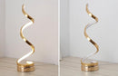 Elegante tafellamp - LED verlichting - spiraalvormig design voor elk interieur - Goudkleurig