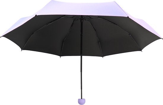 TDR--Opvouwbare Paraplu -Windproof-Zonbescherming Anti-Uv UPF50 + met gratis Reisetui- Paars