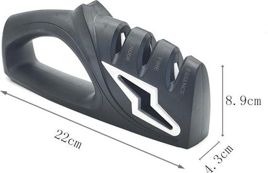 Professionele Messenslijper - Grijs - Ergonomisch - 4 Stande
