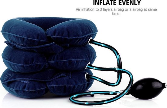 TDR - Anti nekpijn kussen | Nekkussen | Reiskussen | Verlicht nek en schouderpijn | Neksteun | Nek stretcher | Zacht fleece | Cervicaal nektractie kussen | Nek brace | Luxe | Ergonomisch