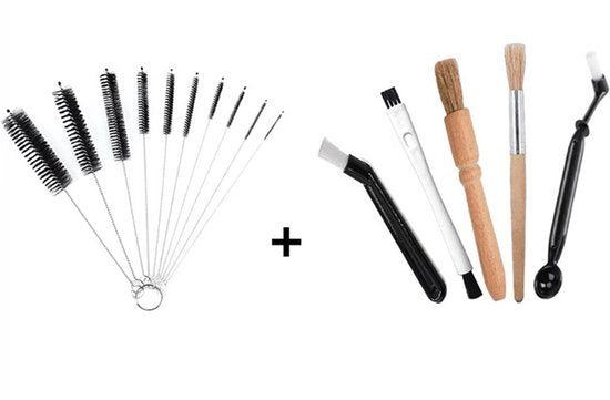 15-delige kunststof/nylon schrobborstelset