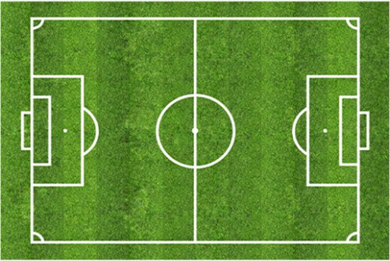 Tapijt Laagpolig Speelkleed voetbalveld-vloerkleed voor kinderen- kindertapijt 163*80cm