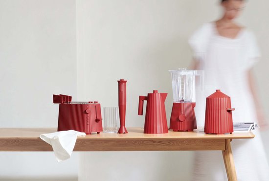 Alessi Plissé Waterkoker 1L Rood