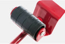 Meubelroller - 4 stuks - met meubelheffer / krik - 5 delig - Max 150kg - Rood