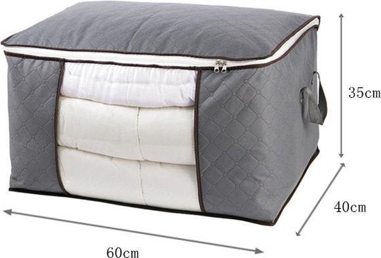 4x Opbergtas voor Kleding/Dekbed - 50L - Grijs