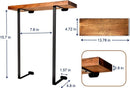 Handdoekrek met Houten Plank -Combineer Stijl en Functionaliteit-zwart