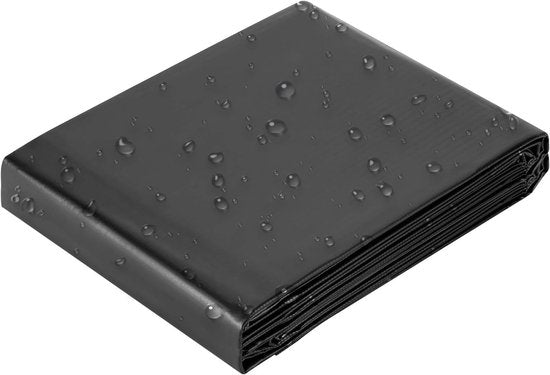 Extra dikke PE-folie zwart 2.1x3m - scheurvast, waterdicht