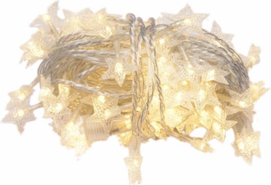 Xtraworks - Led lampjes slinger- decoratieve ster lichtsnoer-werkt op USB-warme kleur 5 meter 30 lampjes