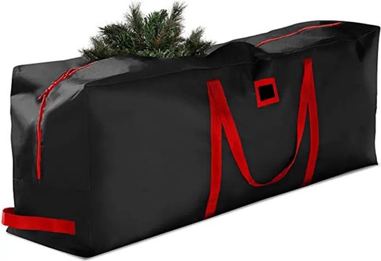 Duurzame Opbergzak - Perfect voor Kerstboom, Kleding en Dekens - Extra Stevig en Waterbestendig - Met Handgrepen voor Gemakkelijk Dragen - 162 x 36 x 74,5 cm - zwart