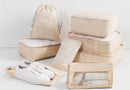 9 delige reisopbergtassenset-Packing Cubes-Bagage organizers- Duurzaamheid en Stijlvol Reizen-ivoorwit