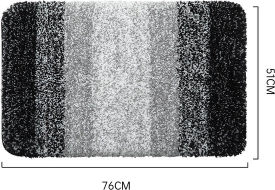 Luxe Antislip Badkamermat Zwart 51x76cm - Ultiem Comfort