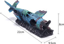 Aquarium decoratie - Gevechtsvliegtuigen - Realistische hars ornamenten voor vistank landschapsarchitectuur - Duurzaam en stabiel - Ideaal voor zoet- en zoutwateraquaria 22*9.5*8CM