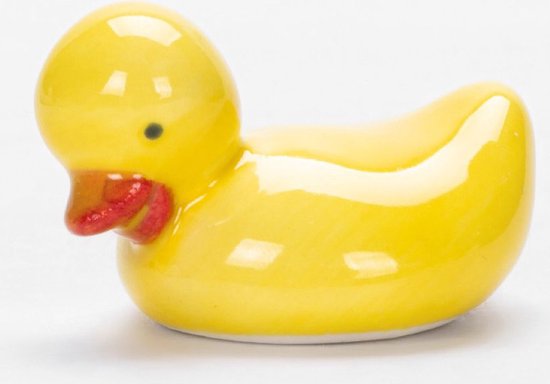 Set van 5 Gele Eend Keramische Eetstokjeshouders