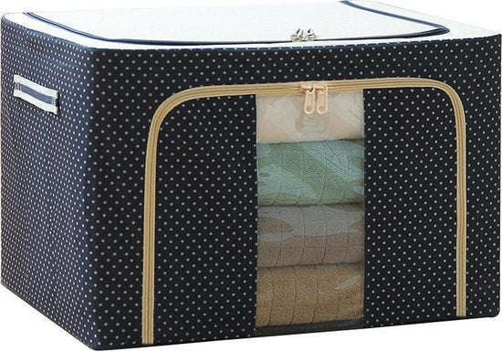 TDR -opbergtas met deksel -  Oxford Stof-  Opvouwbaar-Stofdicht en vochtbestendig-72 liter 50 * 40 * 36CM-Marineblauw