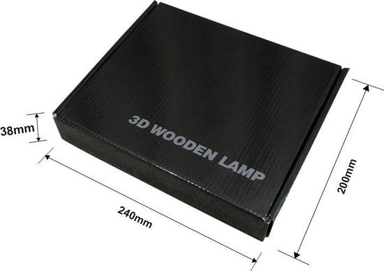 Houten Tafellamp / Nachtlamp - LED - Paard figuur