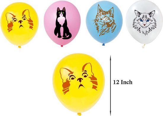 44-delig katten verjaardagset - Feestversiering