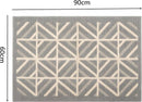 Antislip Deurmat - Geometrisch - Absorberend - 60x90CM - Gri