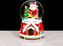 Magische Kerst Sneeuwbol met Muziek en Kleurrijke LED – Kerstman op Motor – Luxe Decoratie – Ø8 cm, Hoogte 14 cm