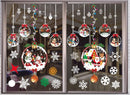 Kerst Raamstickers met Sneeuwvlokken en Kerstballen - Herbruikbaar en Statisch-35.5*50cm