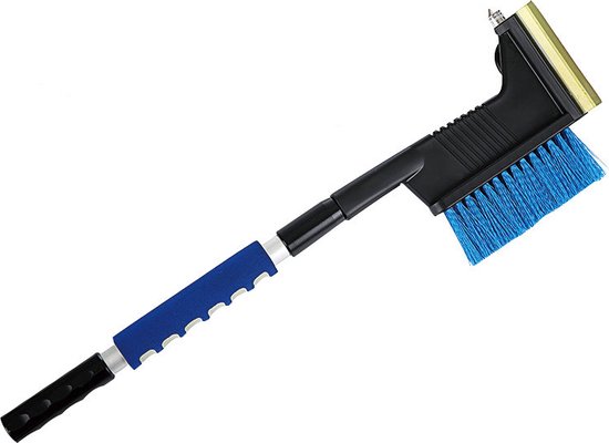 3-in-1 ijskrabber/sneeuwveger + noodhamer, uitschuifbaar