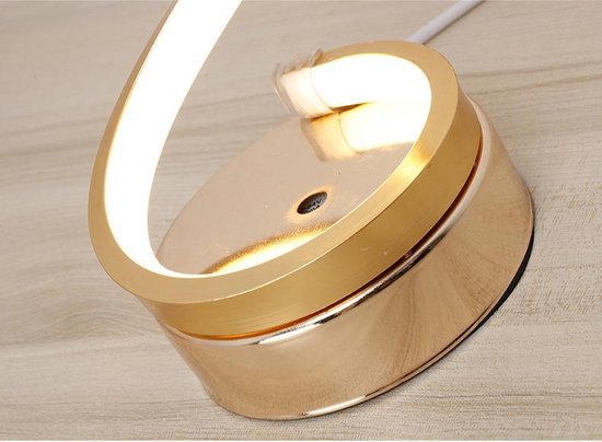 Elegante tafellamp - LED verlichting - spiraalvormig design voor elk interieur - Goudkleurig
