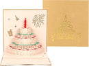 creatieve 3D-verjaardagskaart met opname-, licht- en kaarseffecten-Feestelijke Cadeaukaart - Unieke Beleving - 15x15cm