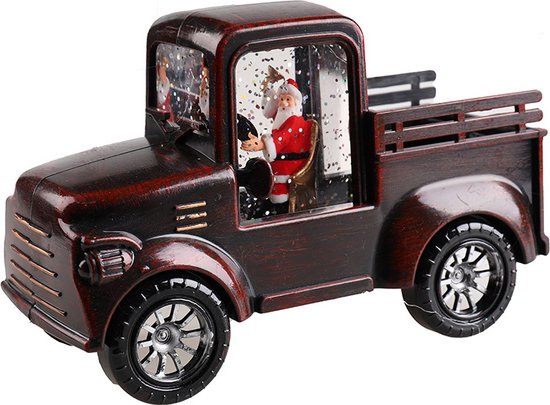 Betoverende Retro Auto LED Kerst Verlichting - Sfeervolle Verlichting voor de Feestdagen16*7.2*11cm-donkerbruin