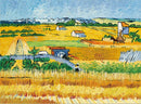 Vincent van Gogh De oogst wandposter - Stijlvolle en hoogwaardige wanddecoratie - Perfect voor elke kamer 150x130CM
