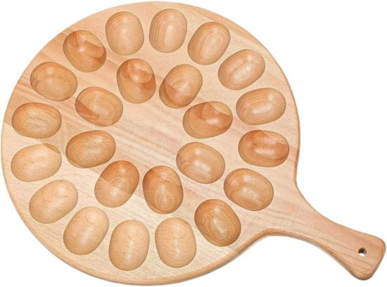 Houten Serveerplank & Eierhouder – 24 Eieren