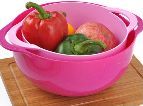 8-delige Multifunctionele Groentewasmand en Afdruipmand