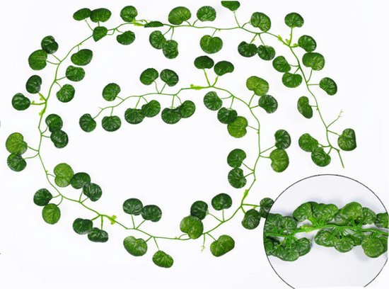 24 stuks* 2m x Klimop Slinger - Backdrop Decoratie Plant voor Huis en Tuin-Kunst Hangplant- Begonia-Klimop Kunstplanten voor Binnen en Buiten