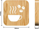 Houten Tafellamp / Nachtlamp - LED - Koffie figuur