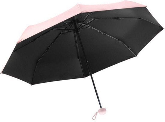 Opvouwbare Paraplu -Windproof-Zonbescherming Anti-Uv UPF50 + met gratis Reisetui-roze