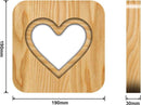 Unikorf Houten Hart Tafellamp 19CM LED One Touch