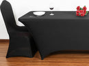 Creëer stijlvolle tafeldecoratie met het Elastische Tafelkleed -voor rechthoekige tafel-183*76*76CM-zwart