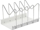 Verstelbaar RVS Pannenrek - Keukenorganizer - Wit