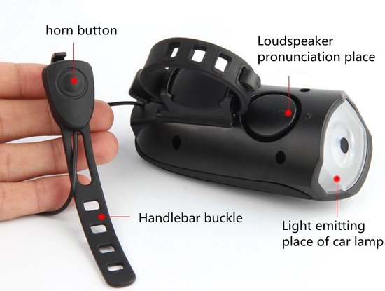 Unikorf Waterdichte Fiets Koplamp USB Oplaad Zwart