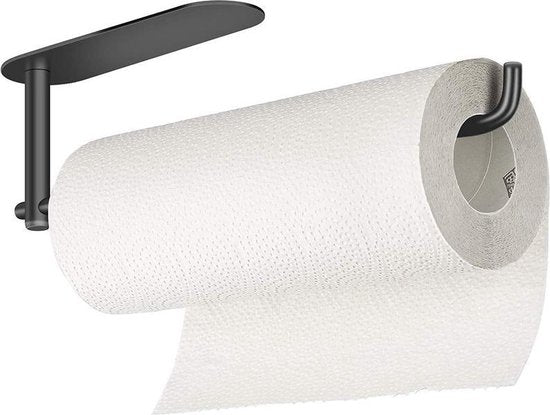 TDR- roestvrijstalen Keukenrolhouder- Keukenaccessoires-Zelfklevende Rolhouder-zwart