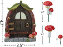 4 delige Super schattig kabouter sprookje huisje- tuindecoratie-met Lichtgevende ontwerp