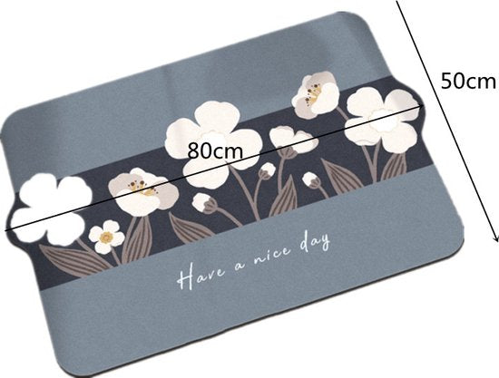 Luxe Bloemen Badmat - Antislip en Absorberend - 50x80cm