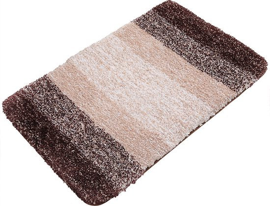 Luxe Zachte Badkamermat met Antislipontwerp en Stijlvolle Elegantie - Ultiem Comfort en Stijl in Zachtheid en Absorptie- bruin 51*76cm