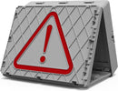 Multifunctionele draagbare opvouwbare opbergbox met grote capaciteit -kampeer tafeltjes-waarschuwingsbord-grijs