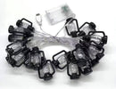 Verlicht uw Avonturen-Kampeer-LED-sfeerverlichting in Olielampvorm - 3 Meter 20 Lampjes-Batterij + USB-model voor Dubbel Gebruik-zwart