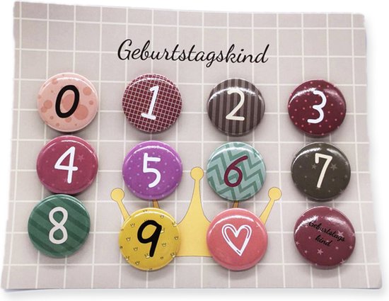 Verjaardagskroon - Koninklijke Kroon 1-9 jaar - Roze