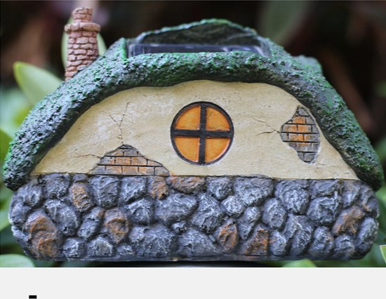 Decoratieve Zonne-energie Tuin Ornament met LED Verlichting-IP55-Sfeervol huisontwerp